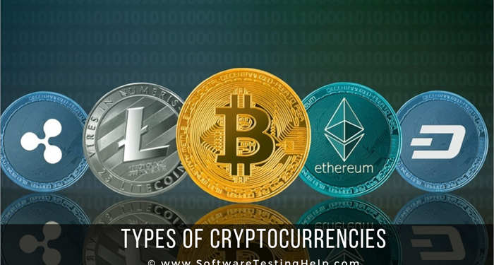 4 different types of cryptocurrency.
